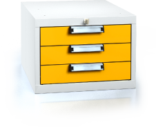 Závěsný univerzální kontejner pro pracovní stoly 351 x 480 x 600 - 3x zásuvka